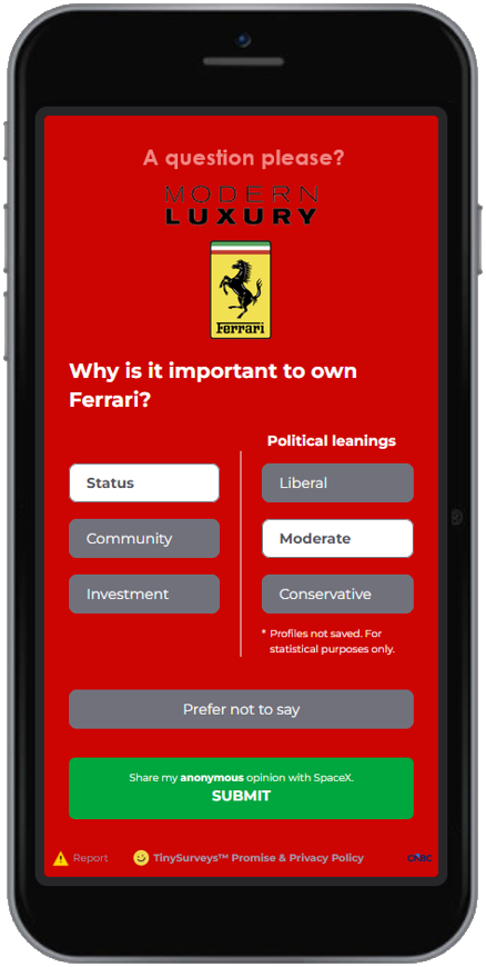 Ferrari TinySurvey