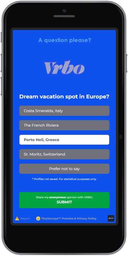 VRBO TinySurvey
